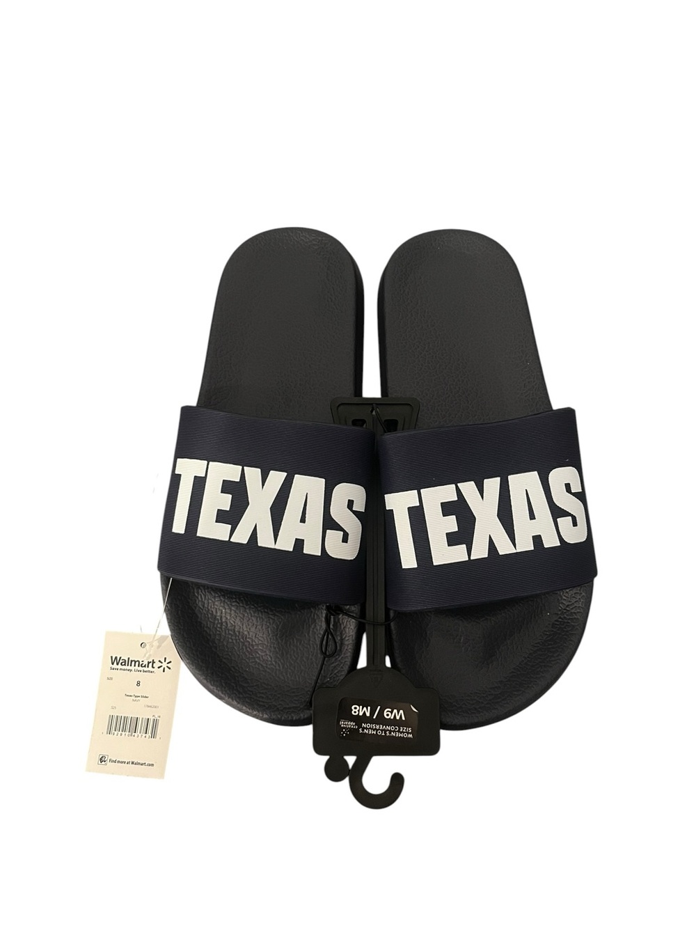 NWT Texas Slip On Slider Sandals Navy Unisex W9/M8 Everyday Beachwear Pool